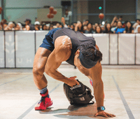Bear crawl sandbag drag