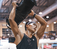 Sandbag shoulder to shoulder press